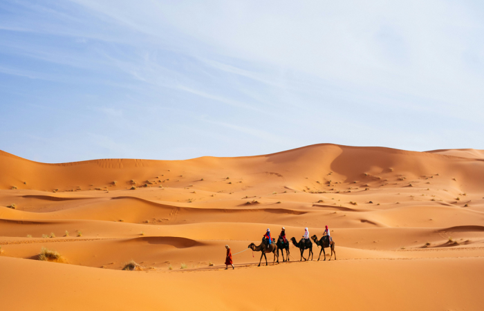 sand dunes of erg chebbi during 2 days desert tour from fes